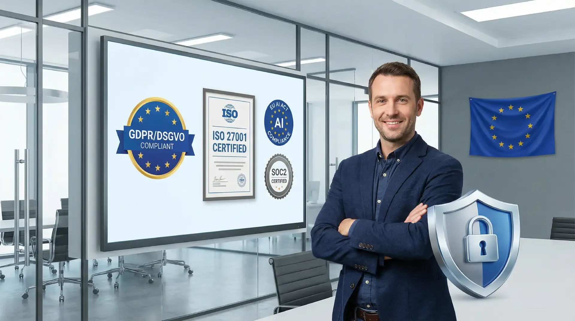 Enterprise Search Compliance_ DSGVO, ISO 27001, EU AI Act und SOC2 Zertifizierungen