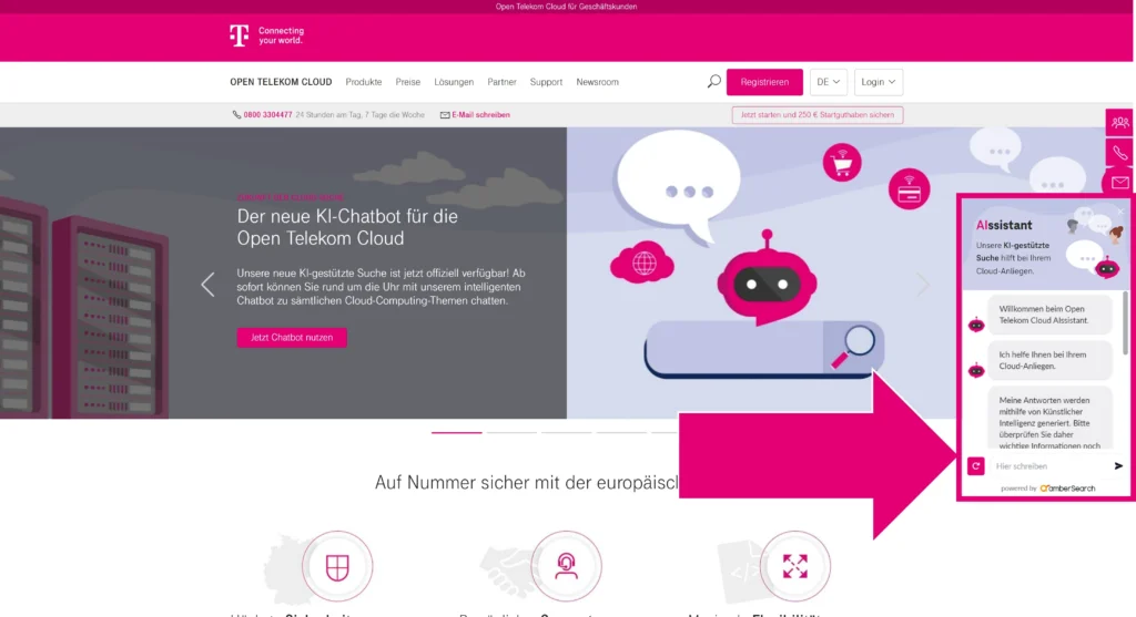 Open Telekom Cloud -KI Chatbot